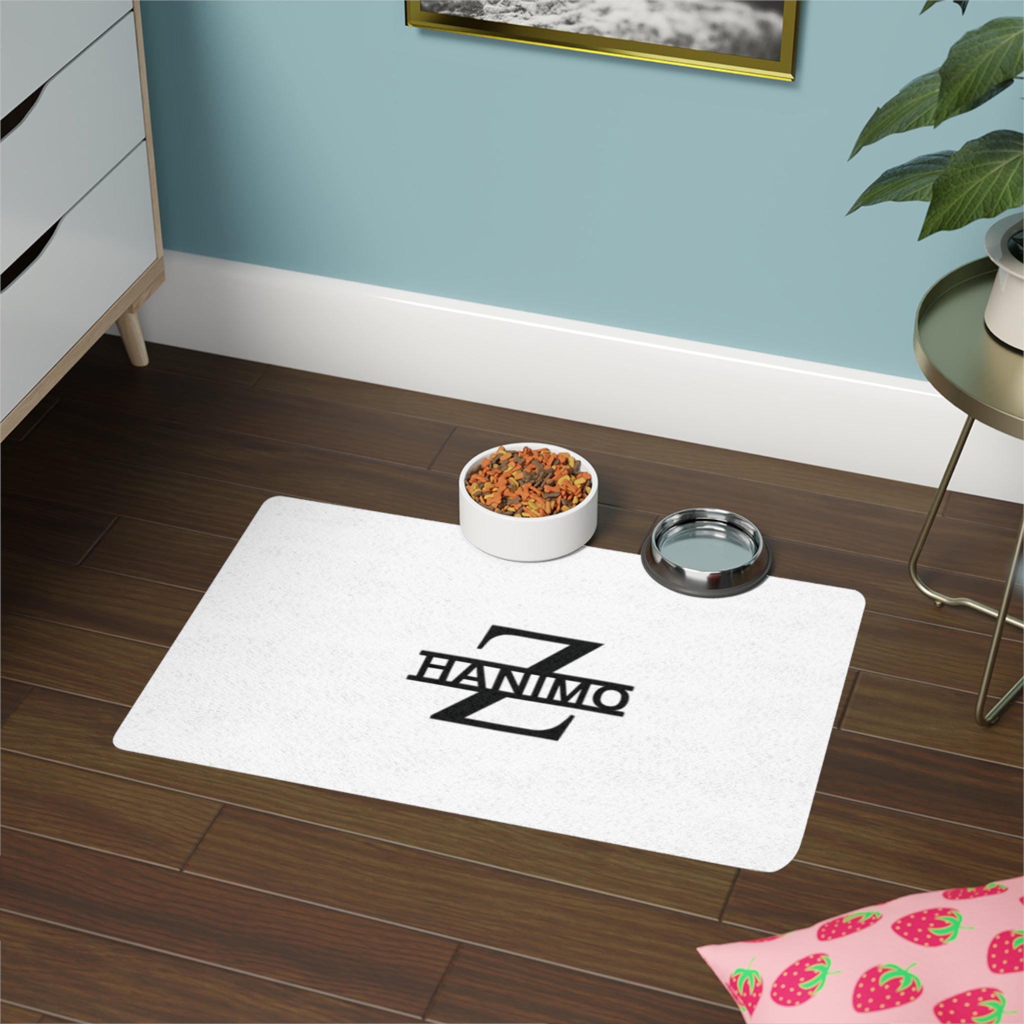 Tapis de gamelle personnalisé « Z » (30 x 45 cm) — Tapis de gamelle personnalisé avec nom pour animaux