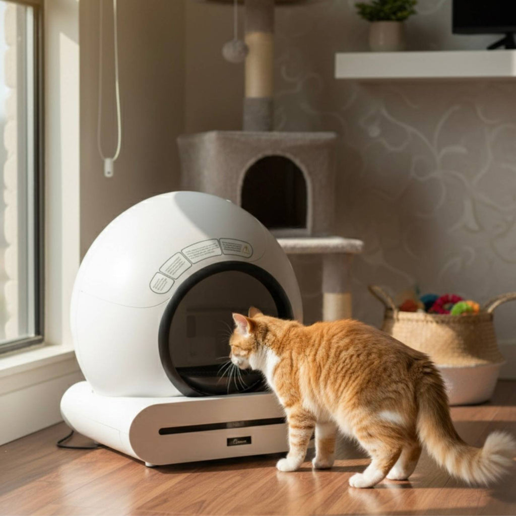 Litière automatique autonettoyante pour chat – Rotation 360° – Connectée WiFi (iOS/Android)
